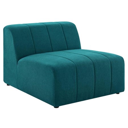 MODWAY FURNITURE Bartlett Upholstered Fabric Armless Chair, Teal EEI-4398-TEA
